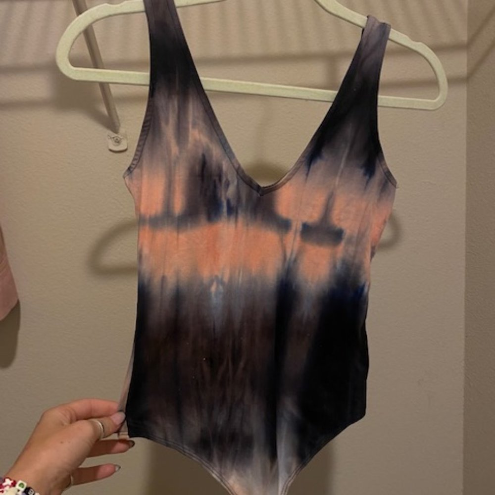 Socialite Tie Dye Bodysuit with Thong Bottom